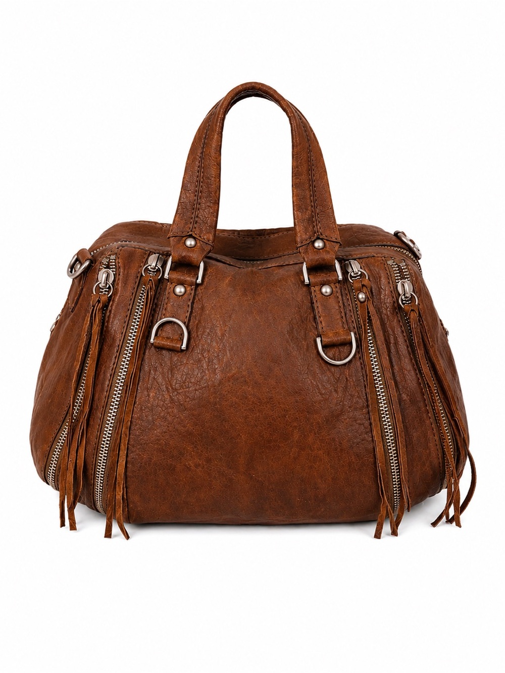 Botkier Brown Leather Satchel Structured hobo Handbag Everyday bag - Picture 2 of 15